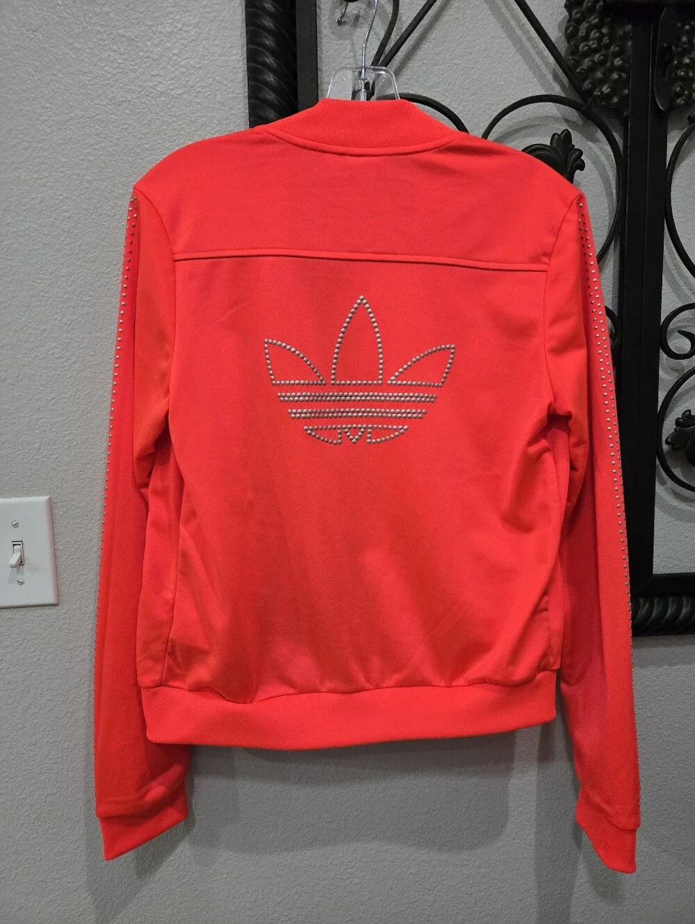 LIMITED EDITION!!! Fluorescent Orange Trefoil Adidas Jacket - Picture 1 of 11
